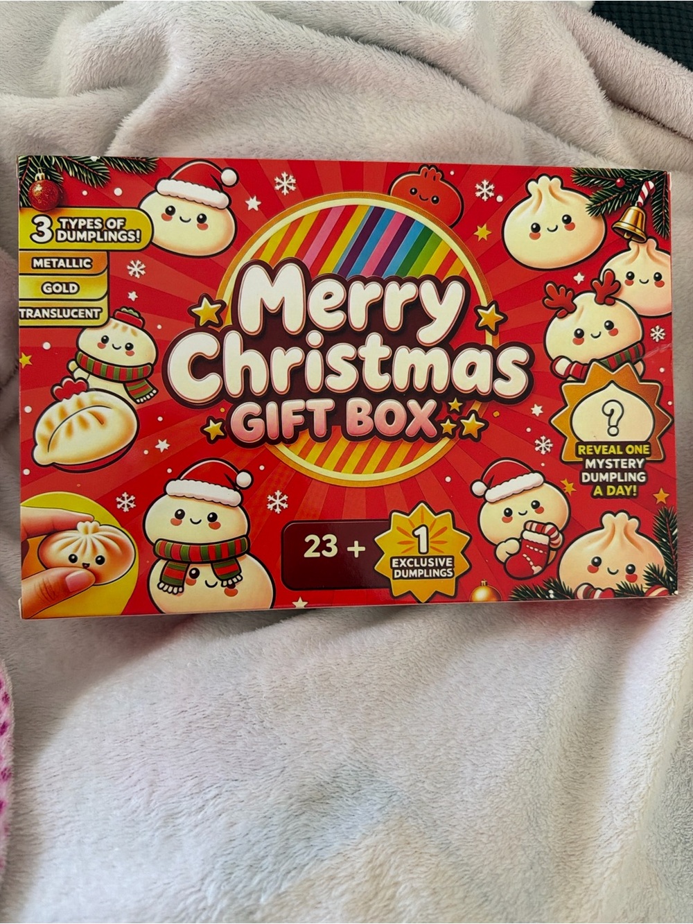 Merry Christmas Gift Box Kids Toy - Red Holiday Dumpling Surprise